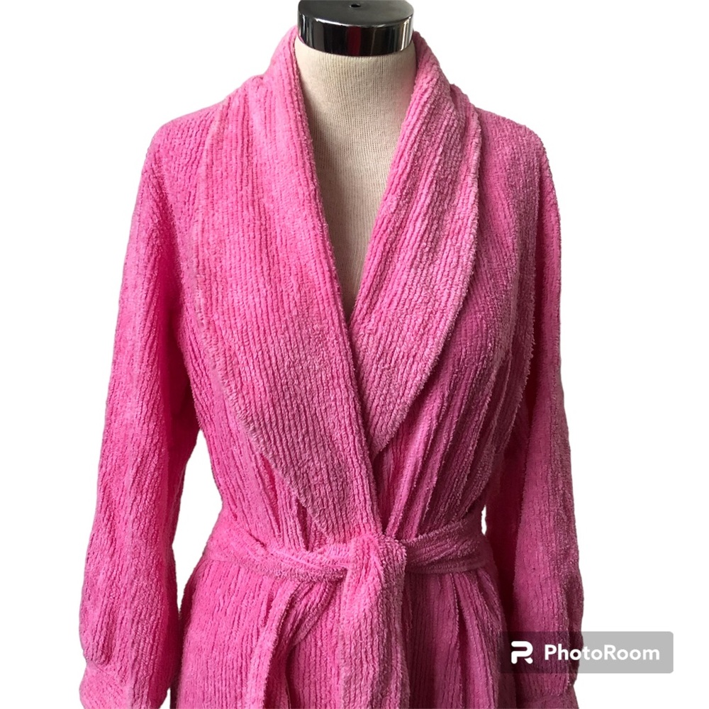 Vintage 70s Bubblegum Pink Terry Cloth Robe